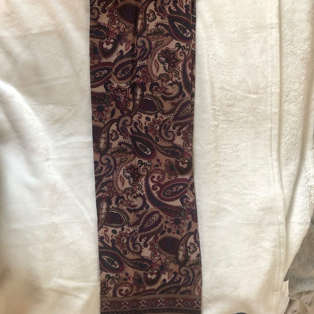 Silk opera scarf Paisley Pattern Men's Scarf in Brown and Maroon